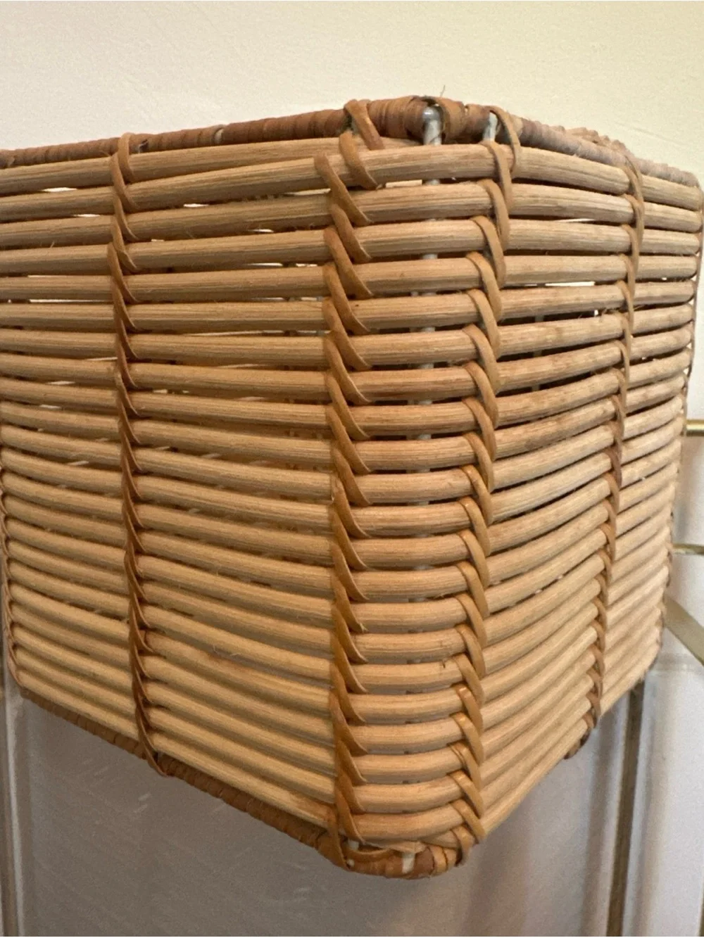 Beth Yarbrough West Palm Tissue Box Cover Wicker Rattan Palm Tree Coastal Decor